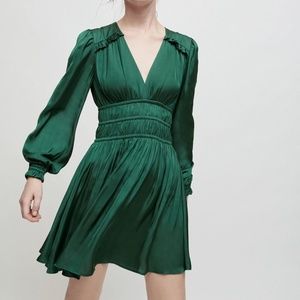 MAJE Rianna satin mini dress FR38/US6